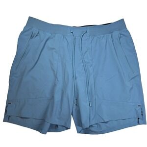 Lululemon License To Train Shorts 7" Linerless Mens XXL 2XL Blue M7APYS‎
